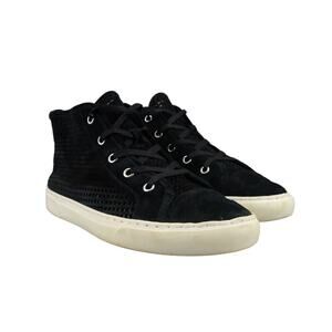 1.State Shoes Womens 8.5 Sneakers Fashion Lifestyle Leather Laser Cut Black Mid